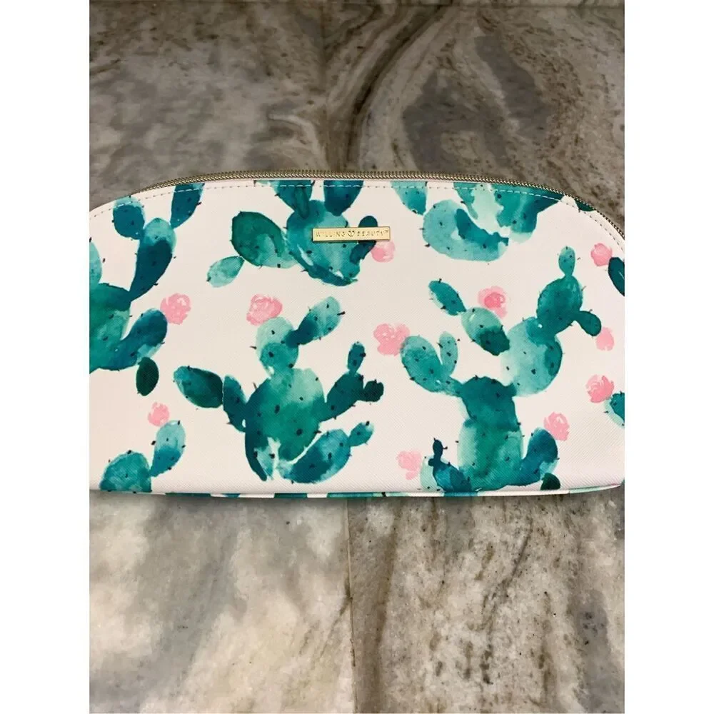 Makeup Bag with Cactus Design